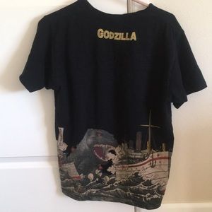Godzilla T-Shirt Ukiyoe Japanese Traditional Print